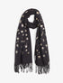Foulard épais imprimé léopard irisé - Noir - 4