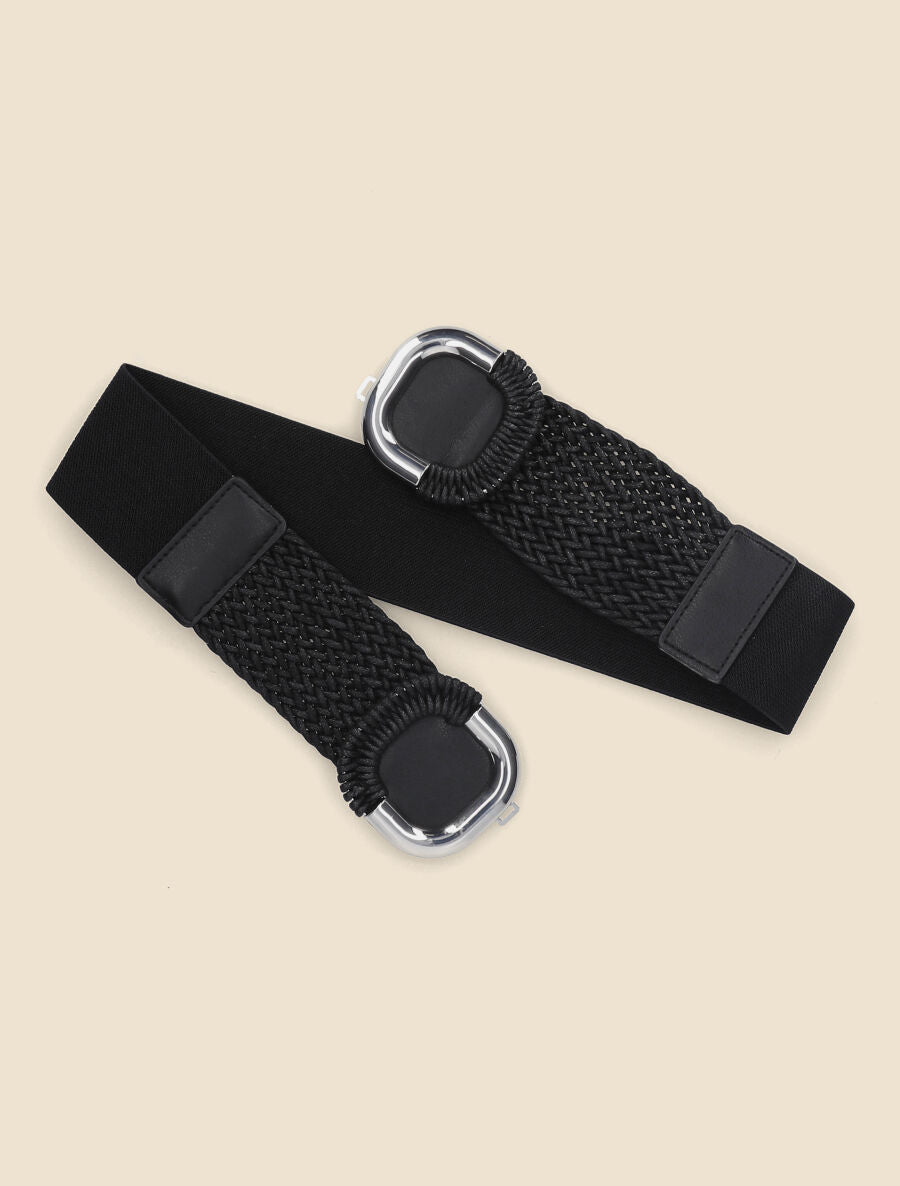 Ceinture macramé à boucle - Noir - 1
