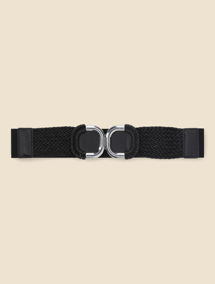 Ceinture macramé à boucle - Noir - 2