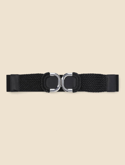 Ceinture macramé à boucle - Noir - 2