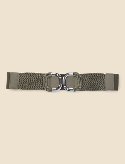 Ceinture macramé à boucle - Kaki - 2