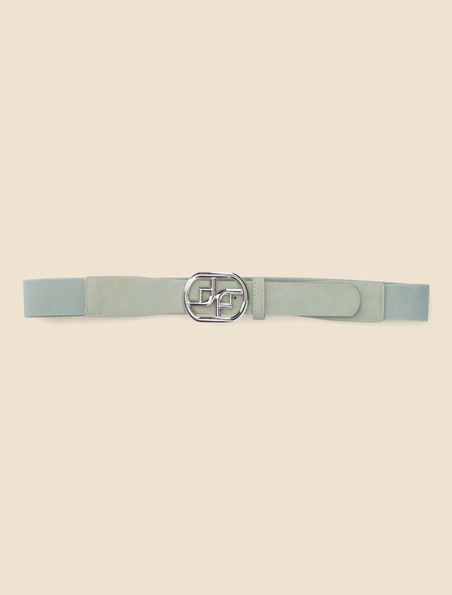 Ceinture élastiquée à boucle fantaisie - Vert d&