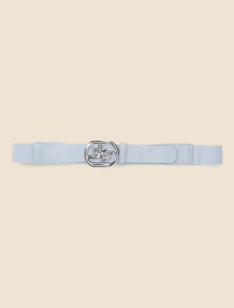 Ceinture élastiquée à boucle fantaisie - Bleu ciel - 2