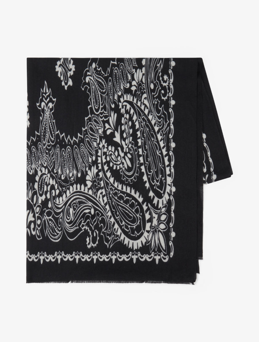 Foulard à imprimé cachemire - Noir - 2