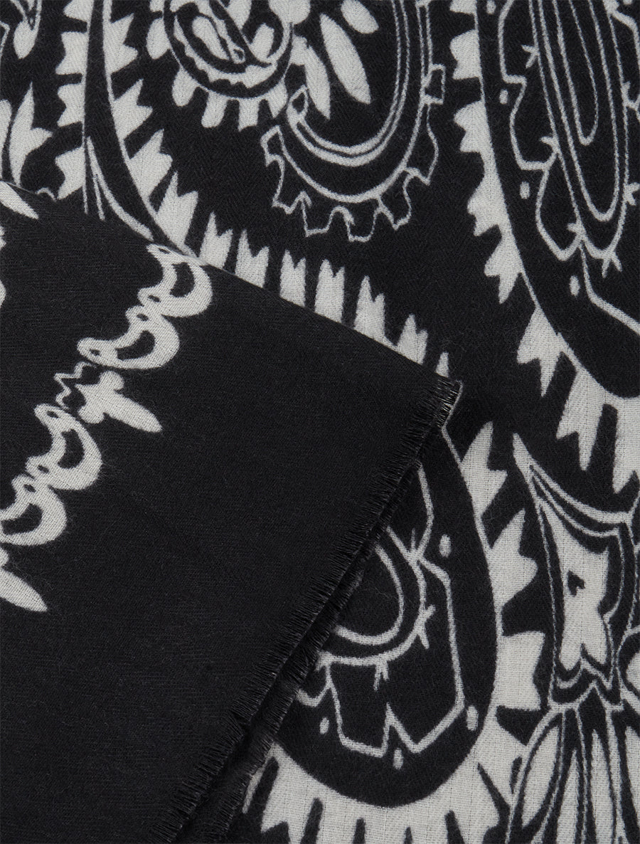Foulard à imprimé cachemire - Noir - 3