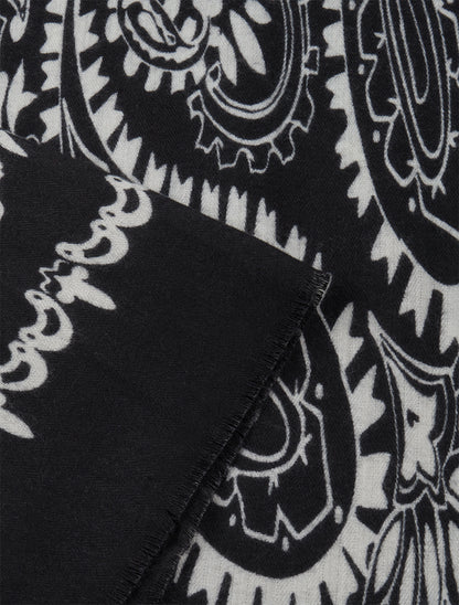 Foulard à imprimé cachemire - Noir - 3