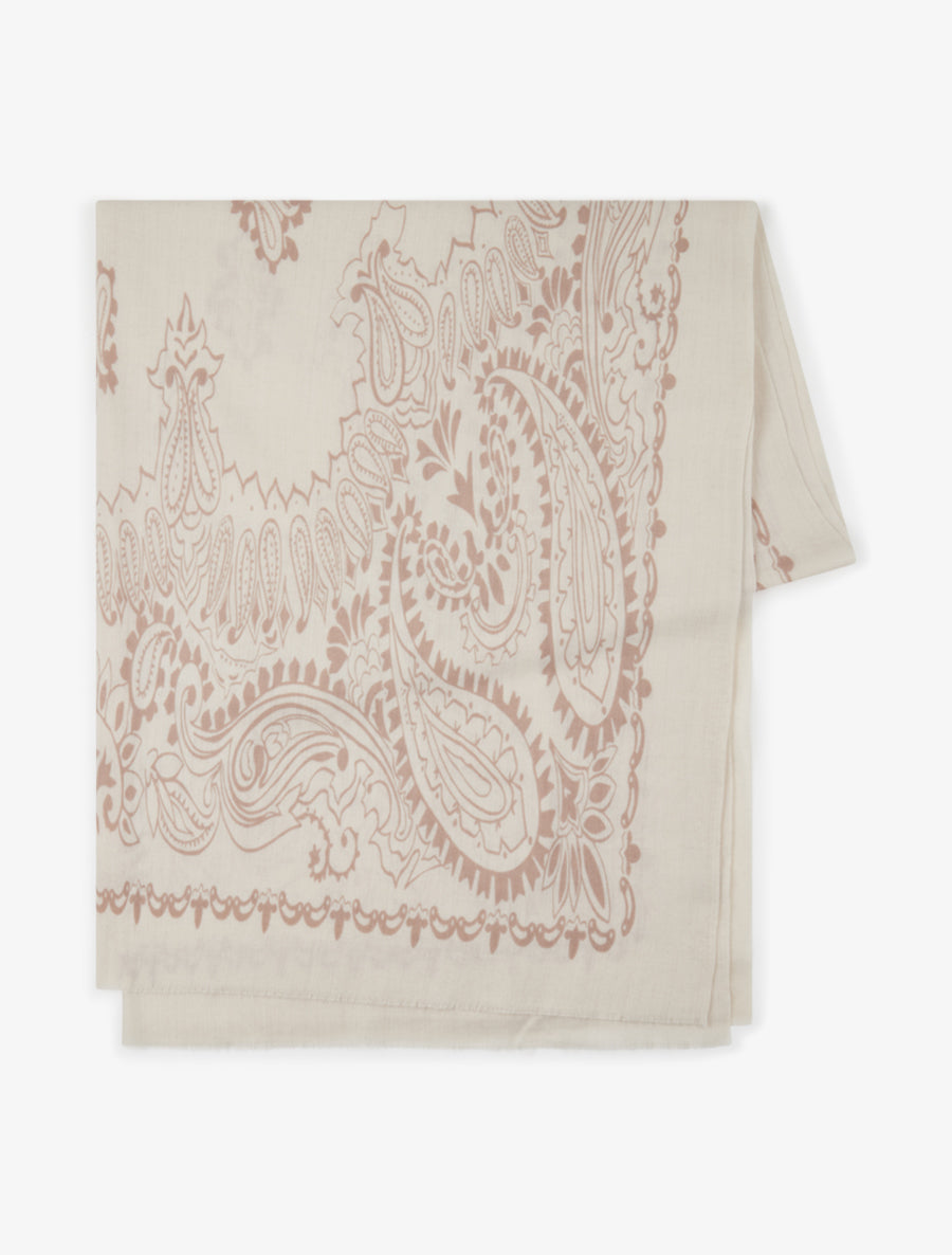 Foulard à imprimé cachemire - Beige - 2