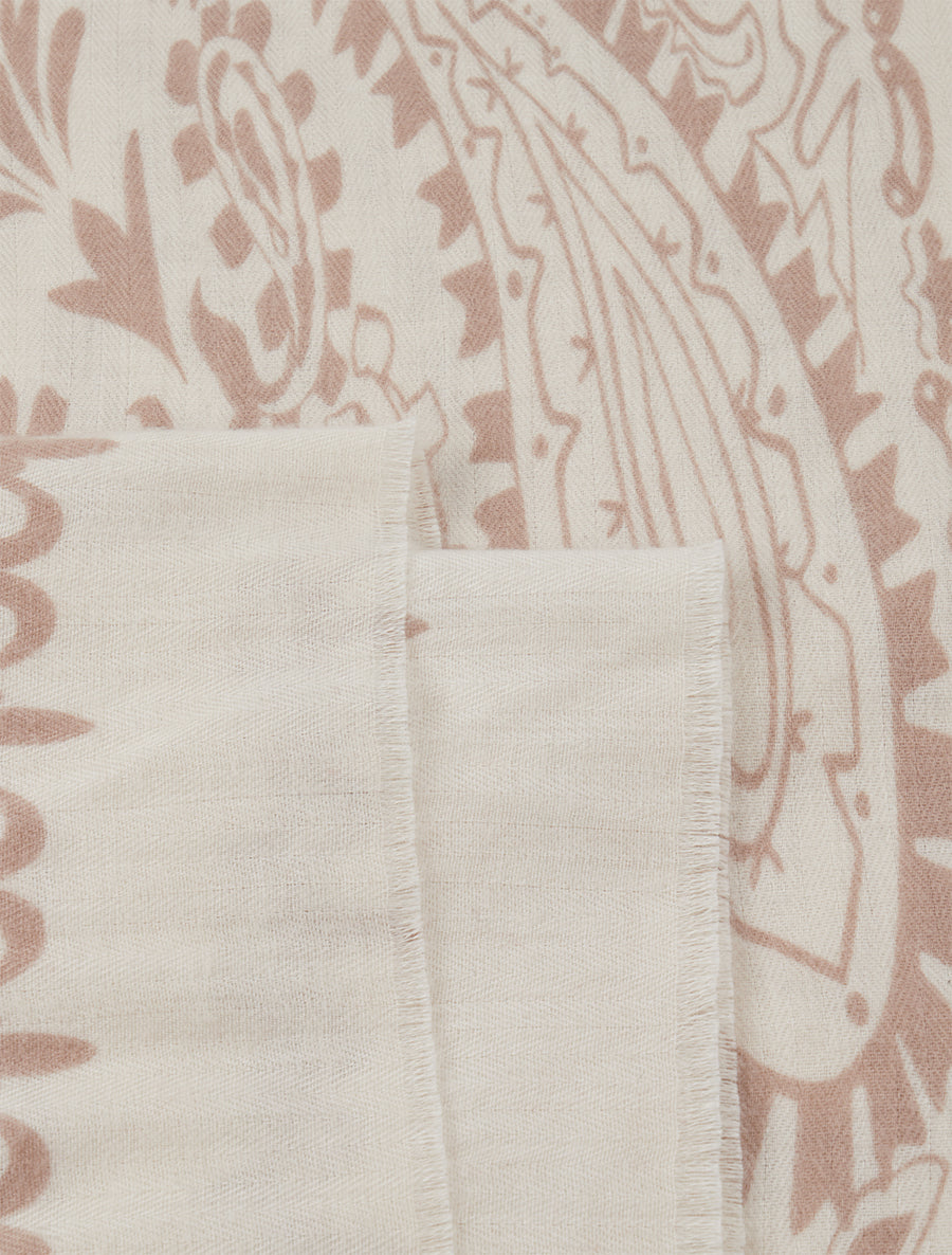 Foulard à imprimé cachemire - Beige - 3