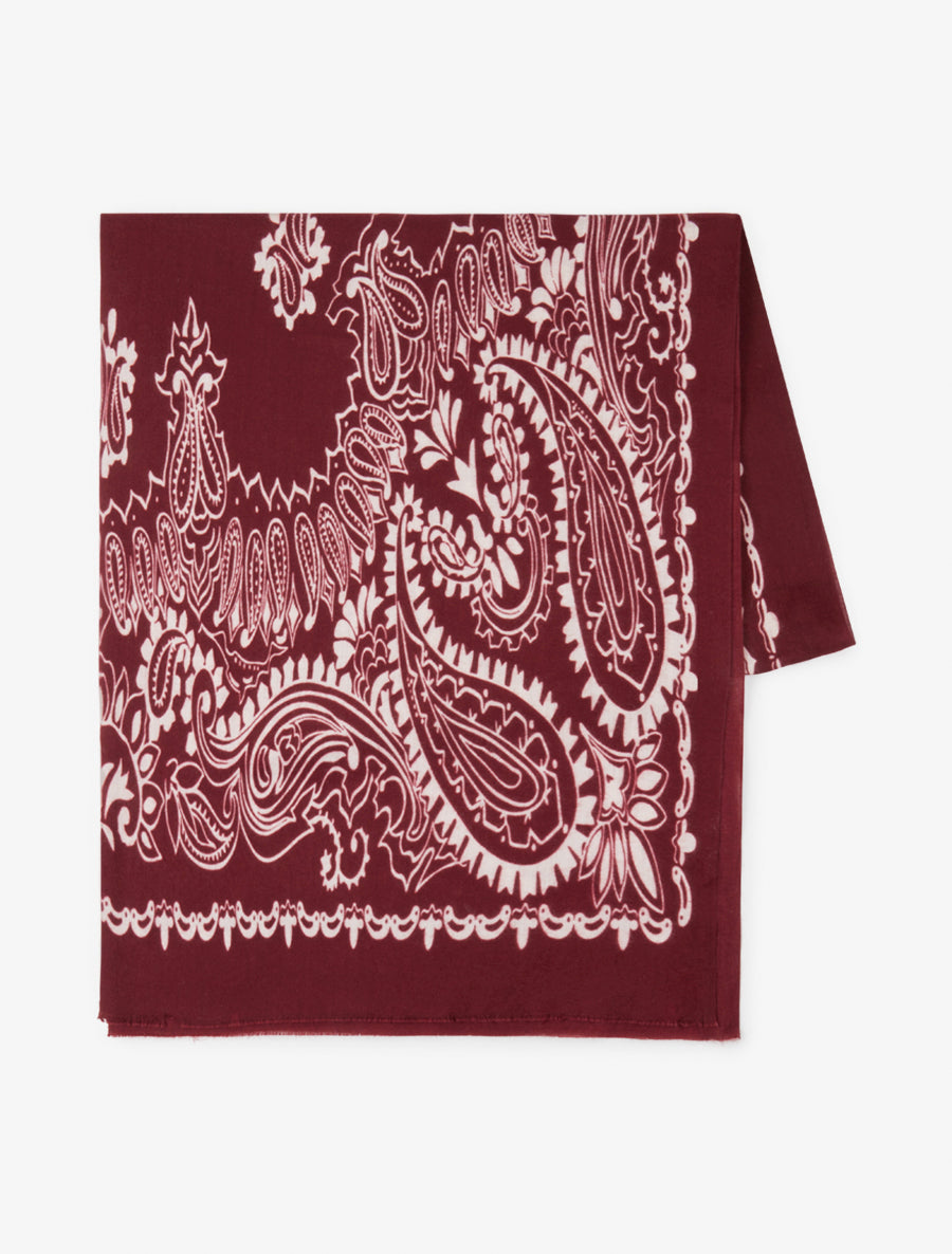 Foulard à imprimé cachemire - Bordeaux - 2