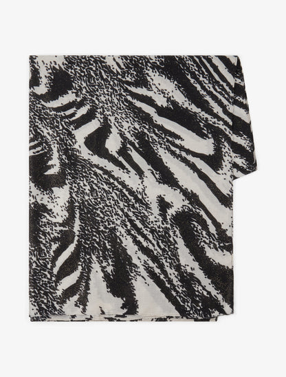 Foulard à imprimé abstrait pailleté - Noir - 2