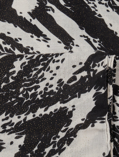 Foulard à imprimé abstrait pailleté - Noir - 3