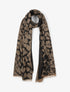 Foulard à imprimé léopard irisé - Noir - 1