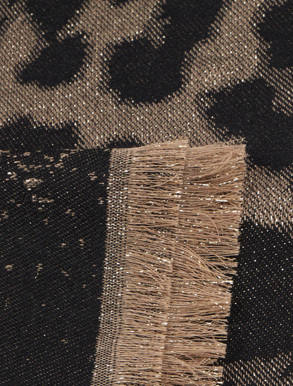 Foulard à imprimé léopard irisé - Noir - 3