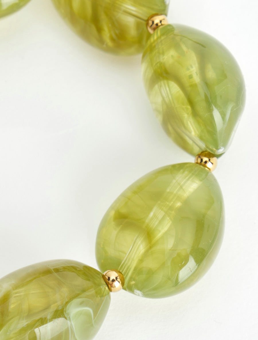 Bracelet à perles en résine - Vert - 3