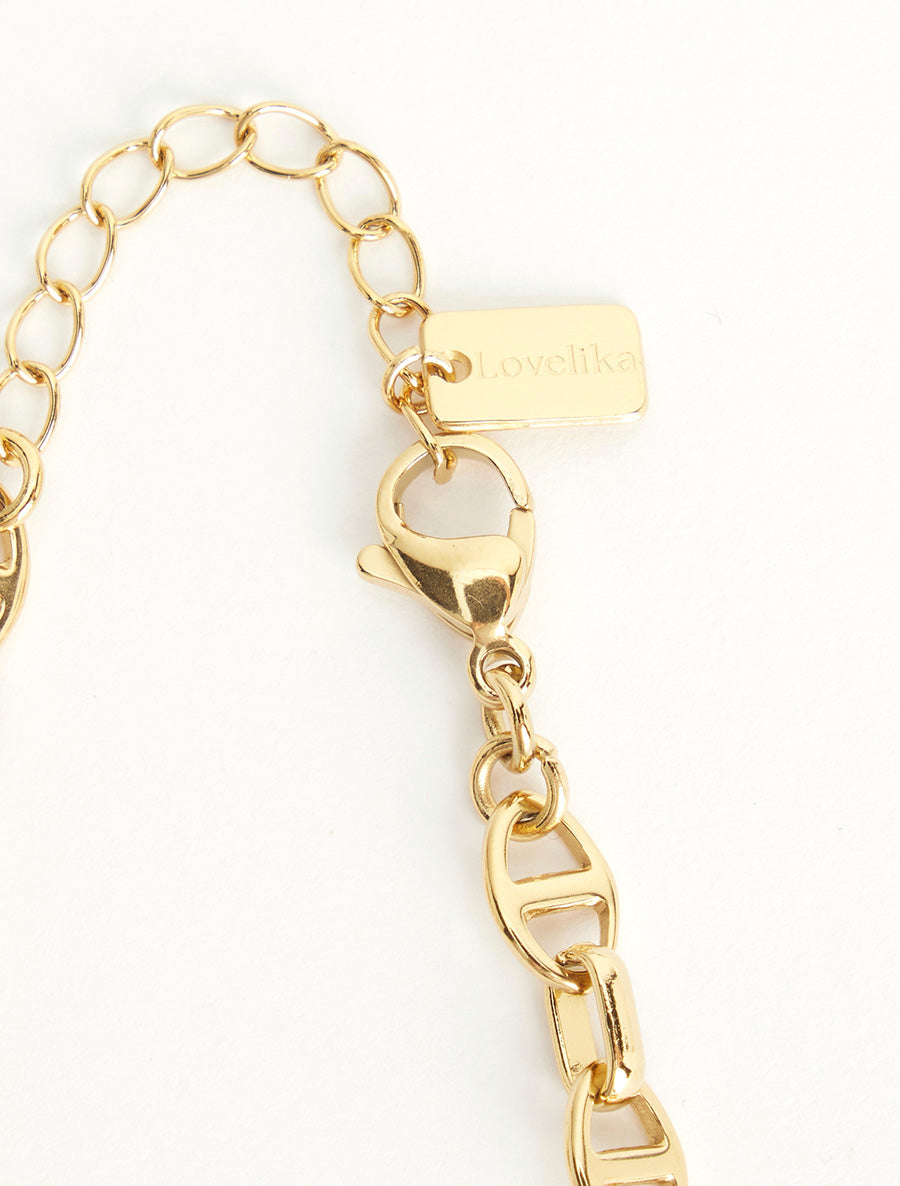 Collier en maille marine - Or - 3