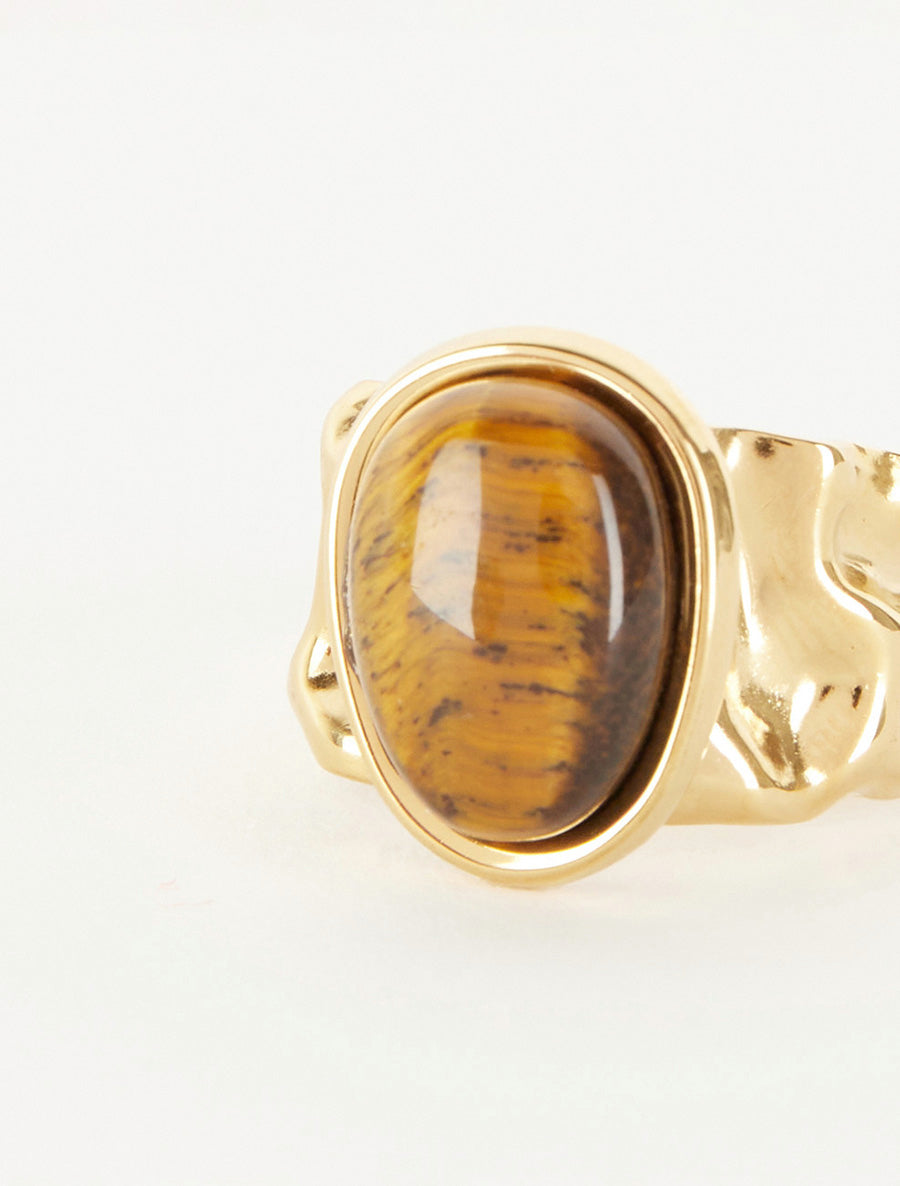 Bague stylisée ornée d&