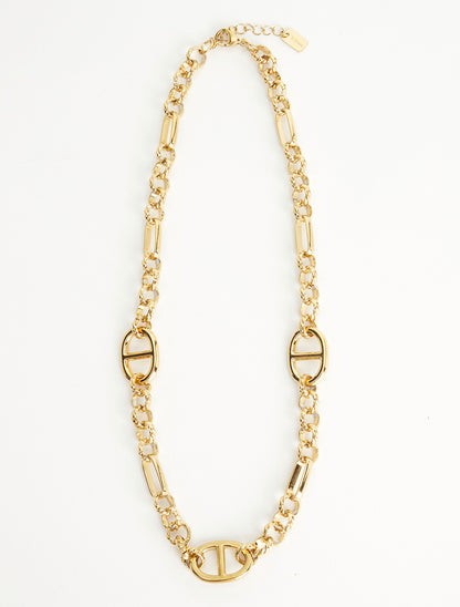 Collier en maille stylisée - Or - 2