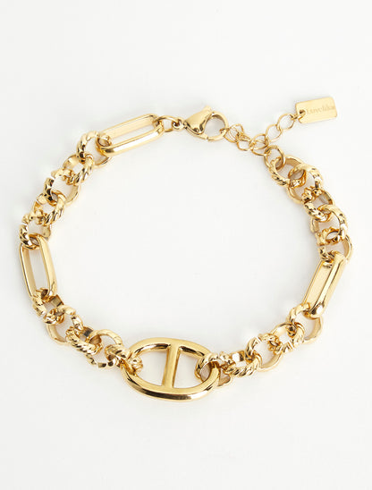 Bracelet en chaîne fantaisie torsadée - Or - 2