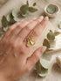Bague motif végétal - Or - 1