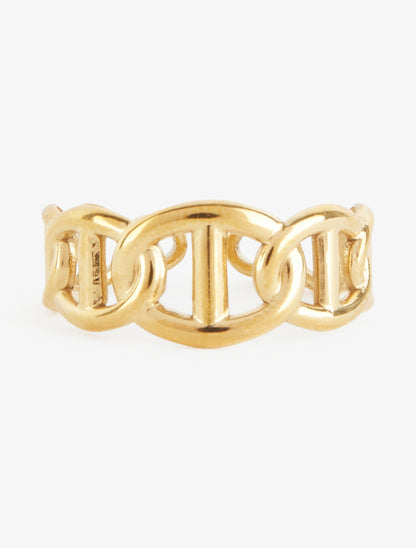 Bague ajustable à maillons marins - Or - 3