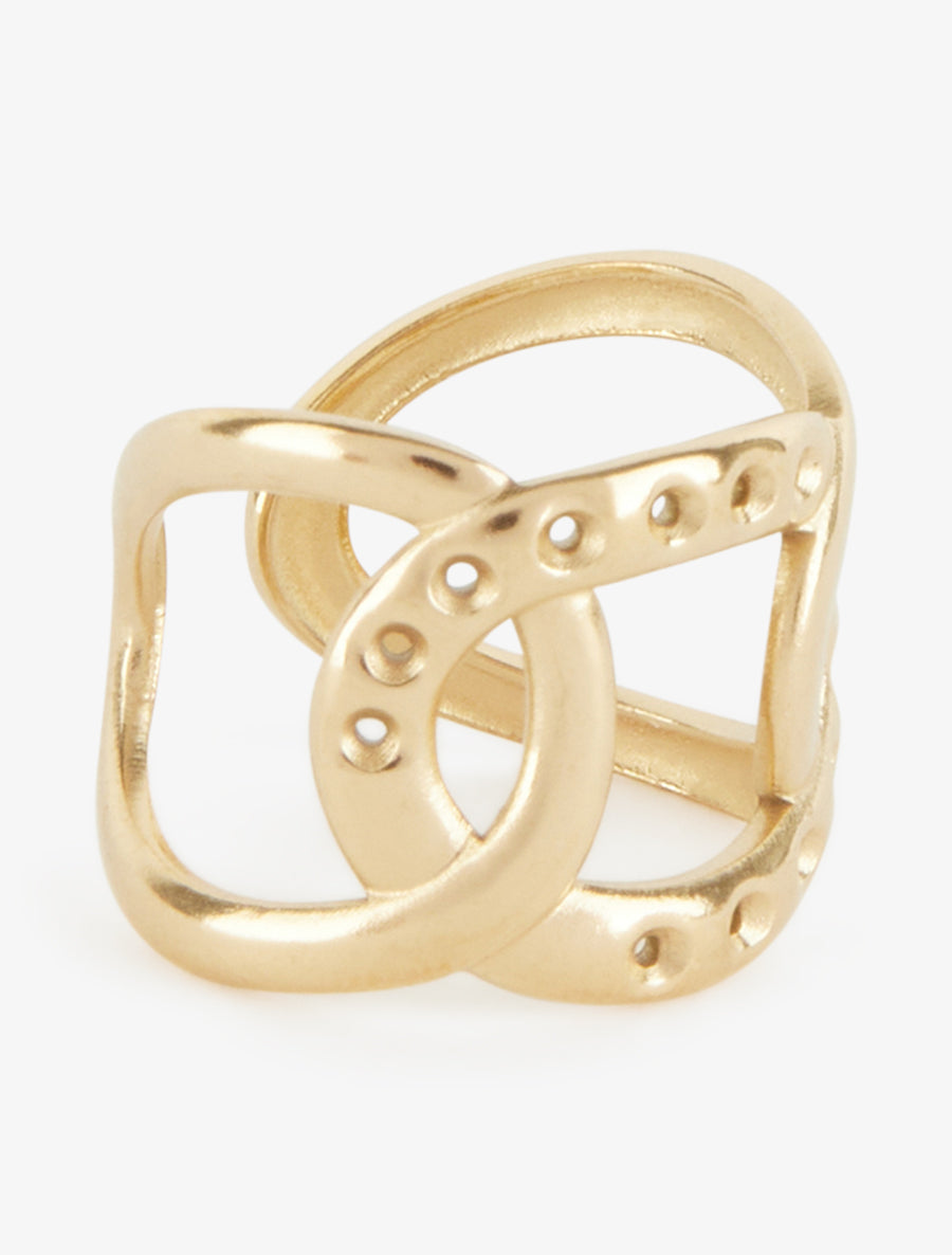 Bague style anneaux croisés - Or - 2