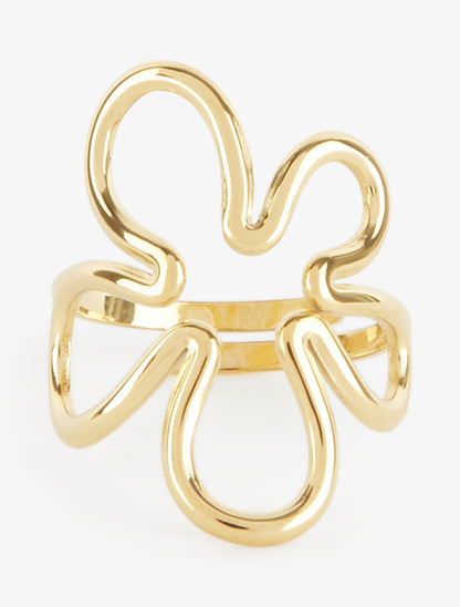 Bague à motif floral - Or - 3