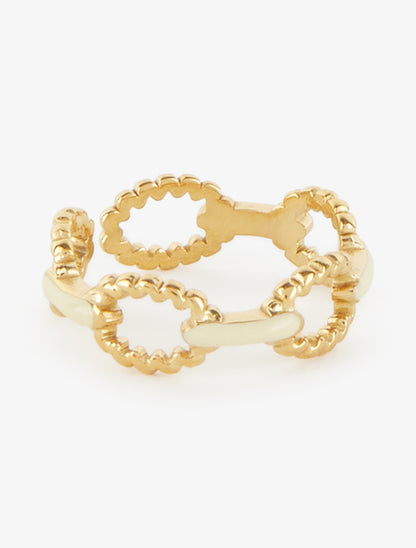 Bague style maillons marin torsadés - Or/jaune - 2