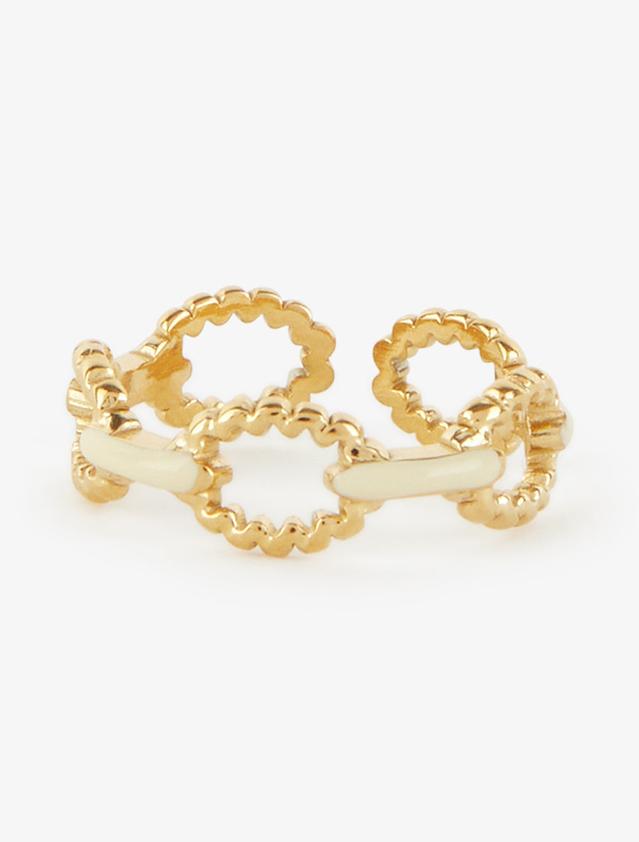 Bague style maillons marin torsadés - Or/jaune - 3