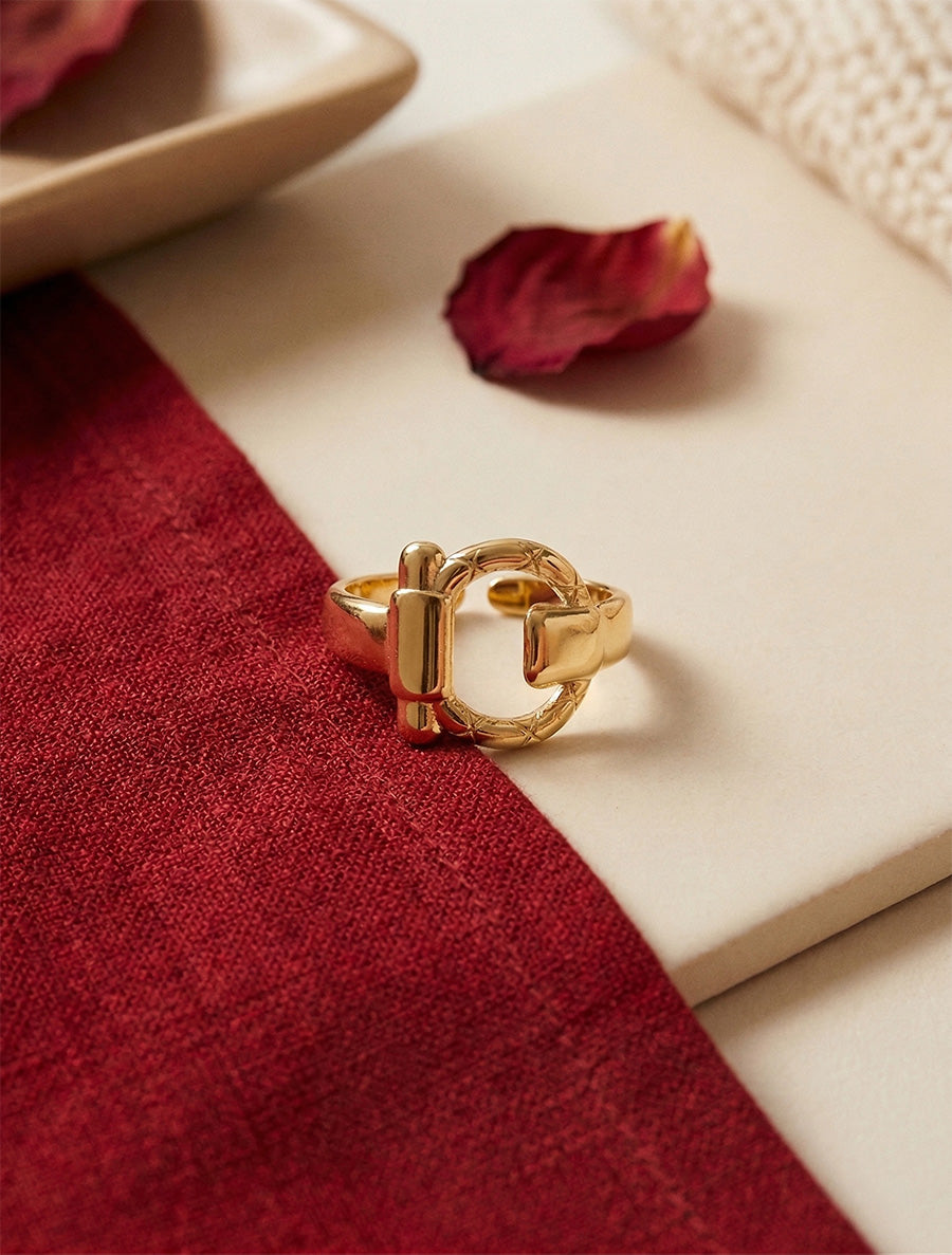 Bague boucle ajustable - Or - 1