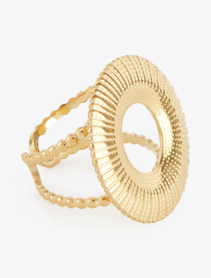 Bague à médaillon gravé - Or - 2