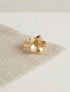 Bague martelée à fleur - Or - 1