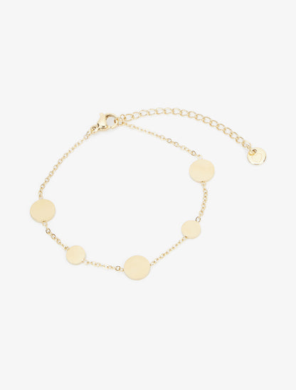 Bracelet à charms ronds - Or - 2