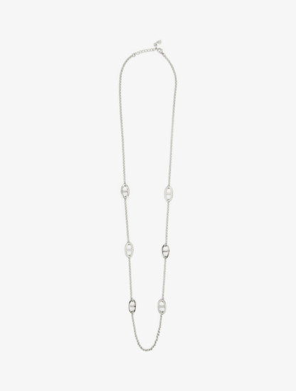 Sautoir à maillons marins strassés - Argent - 2