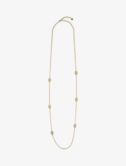 Collier à maillons marins strassés - Or - 2