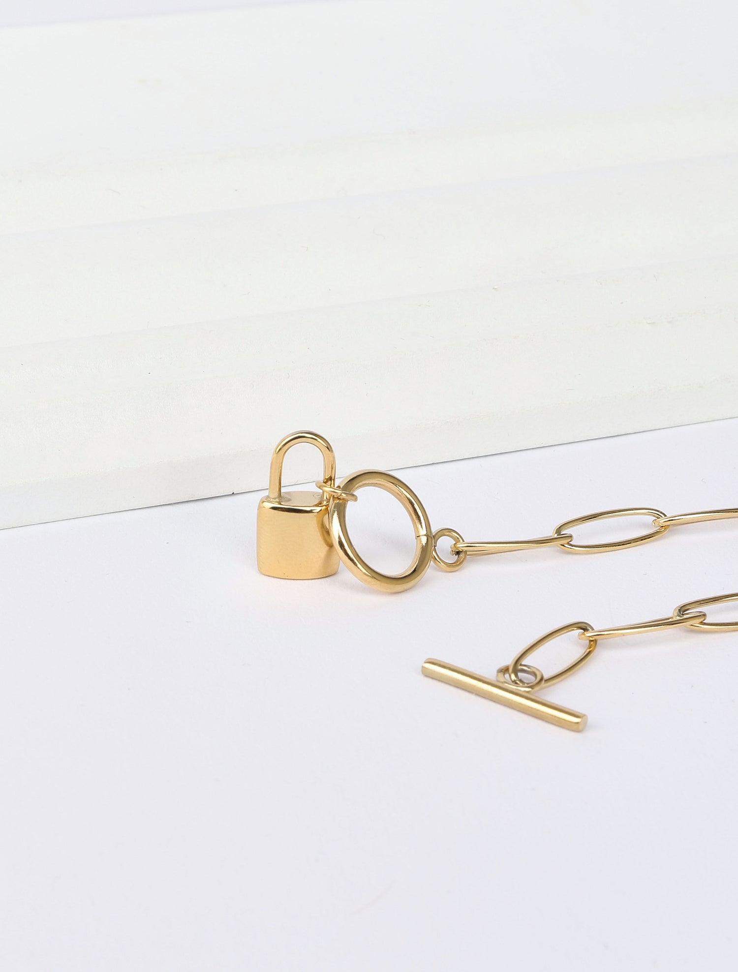 Gourmette à détail cadenas - Or - 2