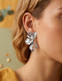 Boucles pendantes motif végétal - Argent - 1