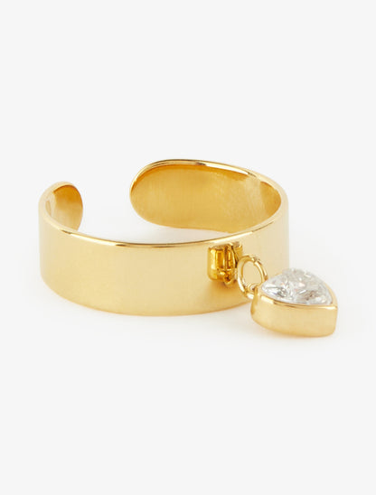 Bague coeur en zircon - Or - 2