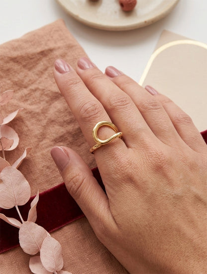 Bague effet torsadé - Or - 1