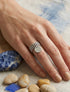 Bague à petites billes et breloque ronde - Argent - 1