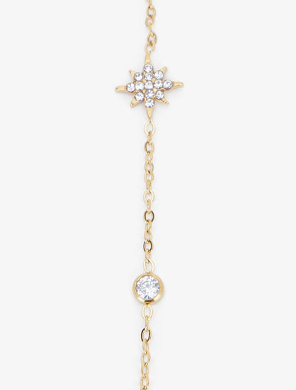 Chaîne de main étoile et zircons blancs - Or - 3