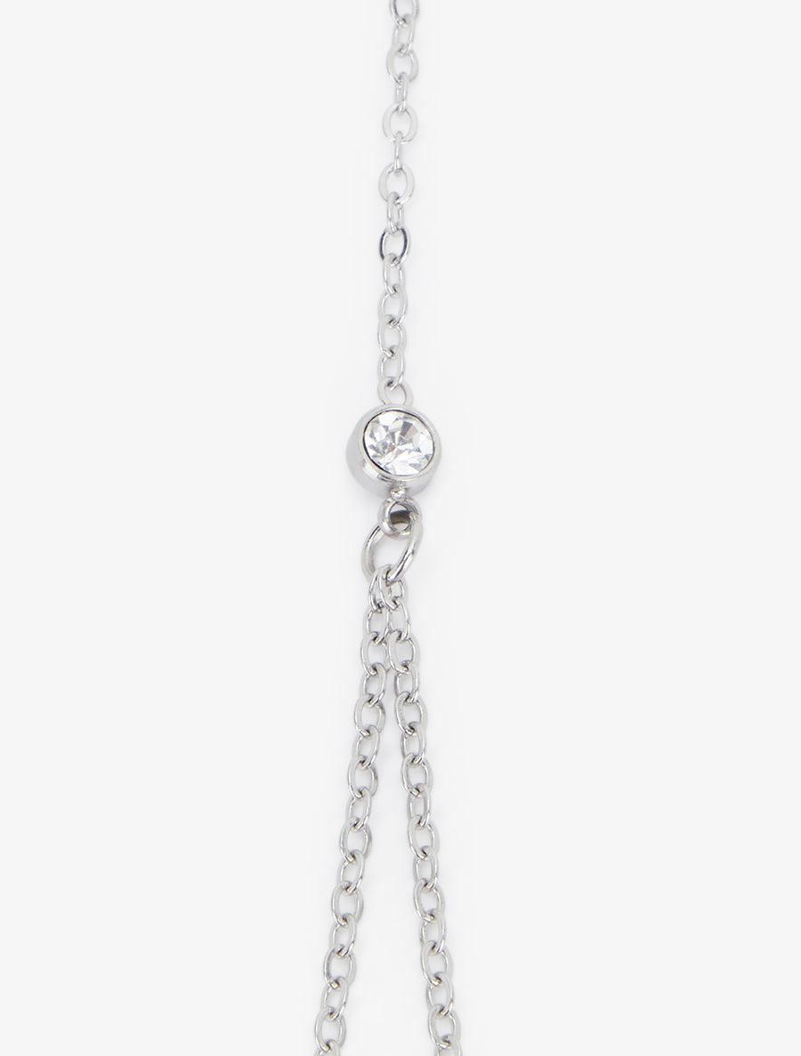 Chaîne de main à zircons blancs - Argent - 3
