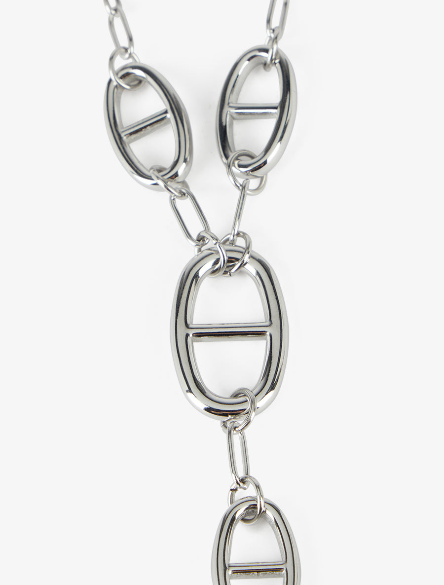 Collier en Y à pendentif maillons marins - Argent - 3