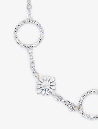 Bracelet fleurs et cercles - Argent - 3