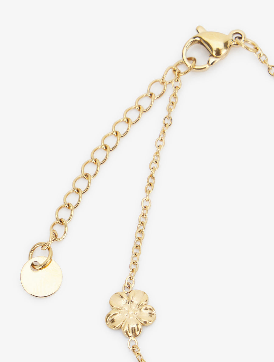 Bracelet fleurs - Or - 3