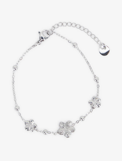 Bracelet trois fleurs - Argent - 2