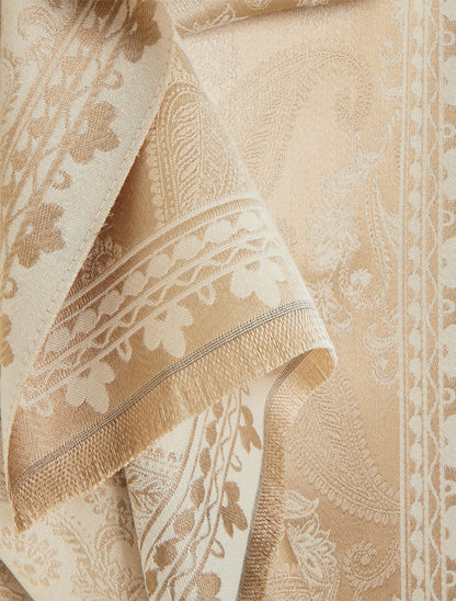 Echarpe à imprimé cachemire - Beige - 3
