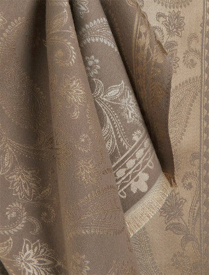 Echarpe à imprimé cachemire - Taupe - 3