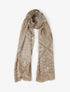 Echarpe imprimé bandana en coton mélangé - Beige - 1