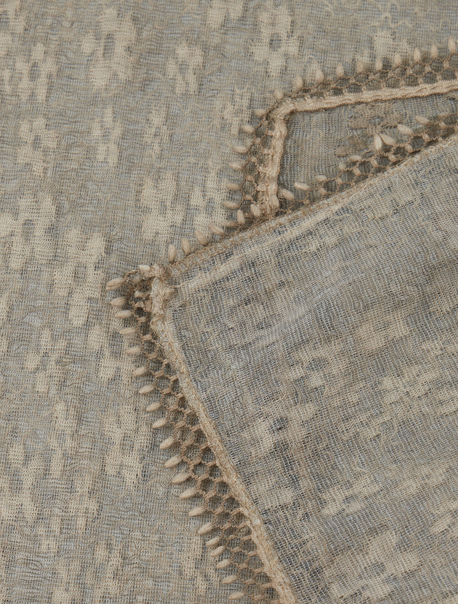 Foulard transparent à motif floral - Taupe - 3
