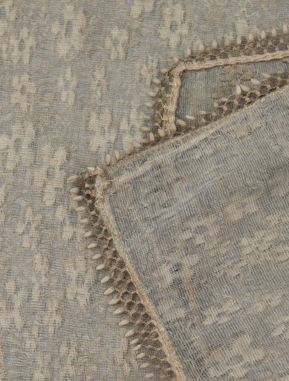 Foulard transparent à motif floral - Taupe - 3